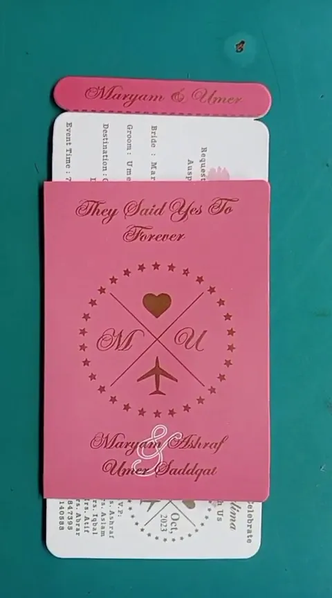 Pakistani Wedding Cards - Passport style invitation